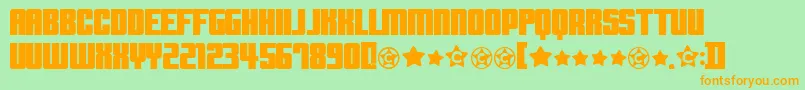 Clearwerkcraftremix Font – Orange Fonts on Green Background