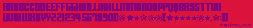Clearwerkcraftremix Font – Purple Fonts on Red Background