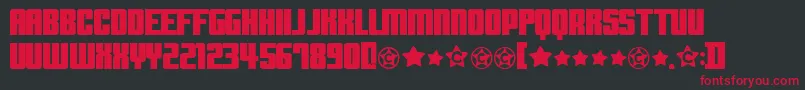 Clearwerkcraftremix Font – Red Fonts on Black Background