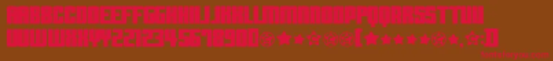 Clearwerkcraftremix Font – Red Fonts on Brown Background