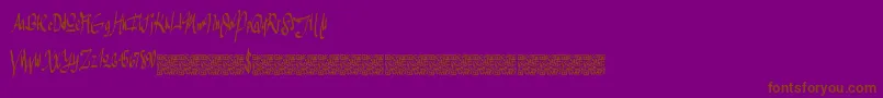 Greatersales Font – Brown Fonts on Purple Background