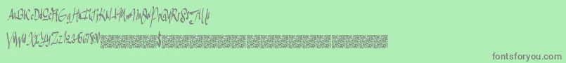 Greatersales Font – Gray Fonts on Green Background