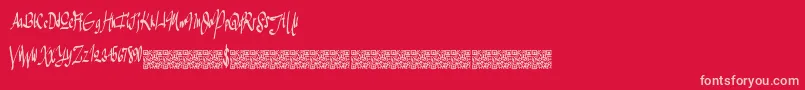 Greatersales Font – Pink Fonts on Red Background