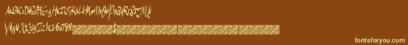 Czcionka Greatersales – żółte czcionki na brązowym tle