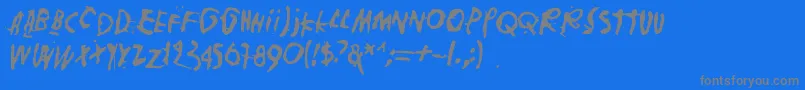 Nollapisteフォントについての詳細 フォントNollapiste – 青い背景に灰色の文字