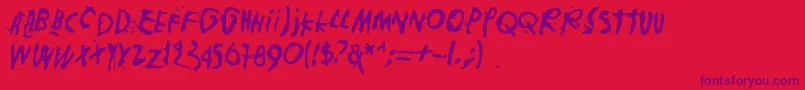 More about Nollapiste Font Nollapiste Font – Purple Fonts on Red Background