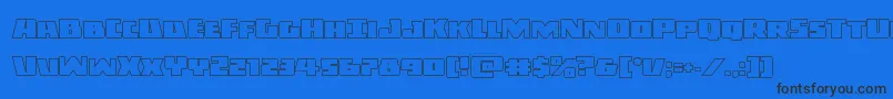Czcionka Darkallianceout – czarne czcionki na niebieskim tle