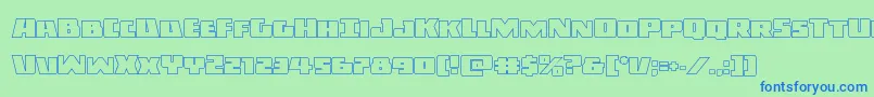 Darkallianceout Font – Blue Fonts on Green Background