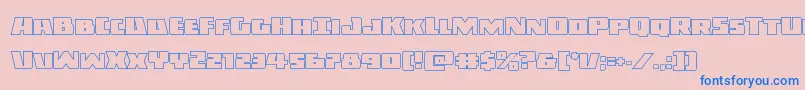 Шрифт Darkallianceout – синие шрифты на розовом фоне