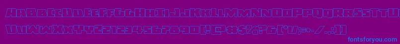 Darkallianceout Font – Blue Fonts on Purple Background