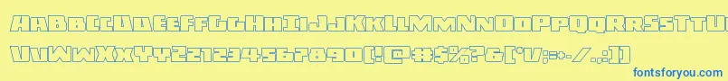 Darkallianceout Font – Blue Fonts on Yellow Background