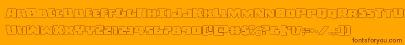 Darkallianceout-fontti – ruskeat fontit oranssilla taustalla