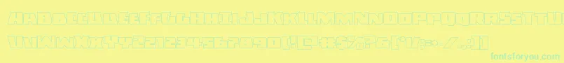 Darkallianceout-fontti – vihreät fontit keltaisella taustalla