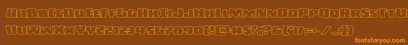 fuente Darkallianceout – Fuentes Naranjas Sobre Fondo Marrón