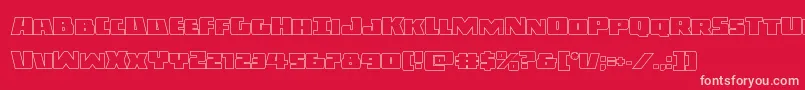 Darkallianceout Font – Pink Fonts on Red Background