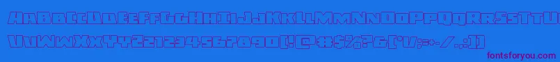 Darkallianceout Font – Purple Fonts on Blue Background