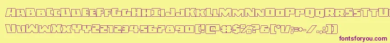 Darkallianceout Font – Purple Fonts on Yellow Background