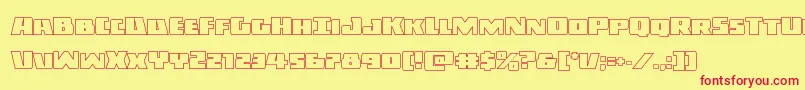 Darkallianceout Font – Red Fonts on Yellow Background