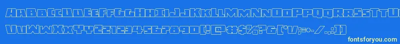 Darkallianceout Font – Yellow Fonts on Blue Background