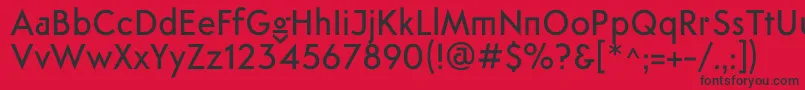 フォントFtanimaMedium – 赤い背景に黒い文字