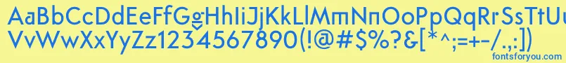 FtanimaMedium Font – Blue Fonts on Yellow Background