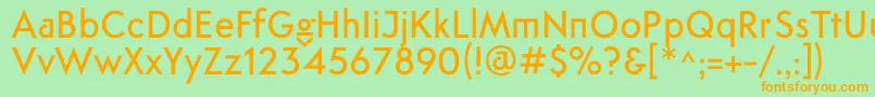 FtanimaMedium Font – Orange Fonts on Green Background