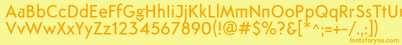 FtanimaMedium Font – Orange Fonts on Yellow Background