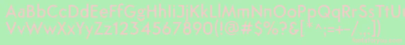 FtanimaMedium Font – Pink Fonts on Green Background