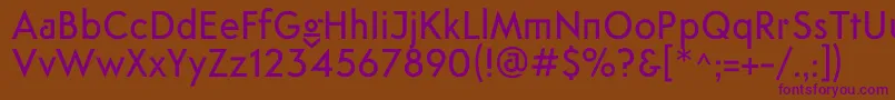 FtanimaMedium Font – Purple Fonts on Brown Background