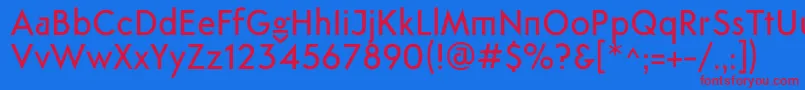 FtanimaMedium Font – Red Fonts on Blue Background