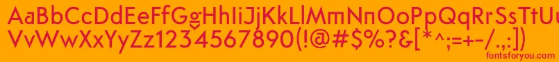 FtanimaMedium-Schriftart – Rote Schriften auf orangefarbenem Hintergrund