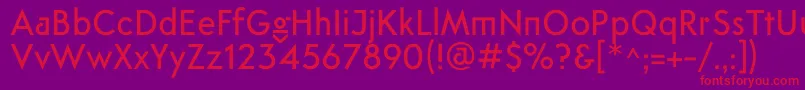 FtanimaMedium Font – Red Fonts on Purple Background