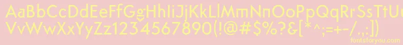 FtanimaMedium Font – Yellow Fonts on Pink Background