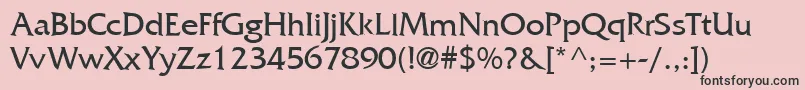 FrizQuadrataLt Font – Black Fonts on Pink Background