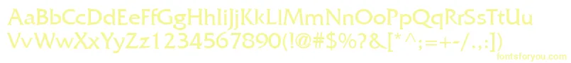 FrizQuadrataLt Font – Yellow Fonts on White Background