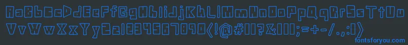 DoodleDigit Font – Blue Fonts on Black Background