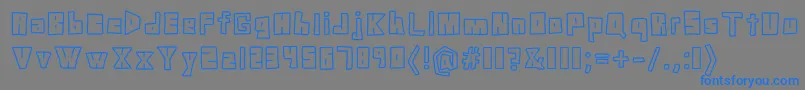 DoodleDigit Font – Blue Fonts on Gray Background