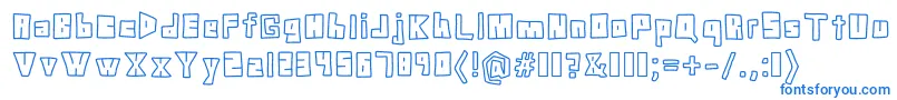 DoodleDigit-Schriftart – Blaue Schriften auf weißem Hintergrund