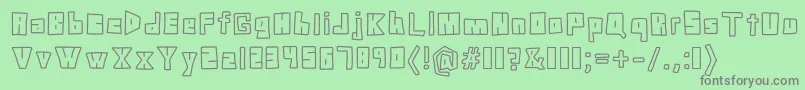 DoodleDigit Font – Gray Fonts on Green Background