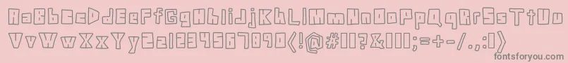 DoodleDigit Font – Gray Fonts on Pink Background