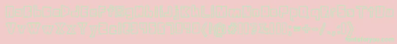 DoodleDigit Font – Green Fonts on Pink Background