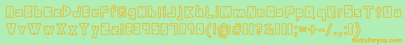 DoodleDigit Font – Orange Fonts on Green Background