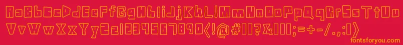 DoodleDigit Font – Orange Fonts on Red Background