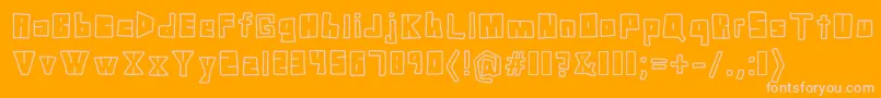 DoodleDigit Font – Pink Fonts on Orange Background