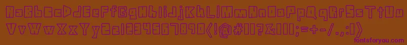 DoodleDigit Font – Purple Fonts on Brown Background