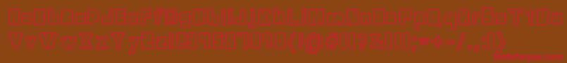 DoodleDigit Font – Red Fonts on Brown Background