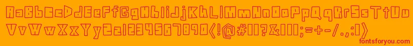 DoodleDigit Font – Red Fonts on Orange Background