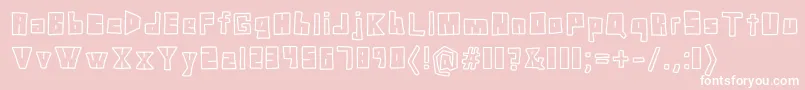 DoodleDigit Font – White Fonts on Pink Background