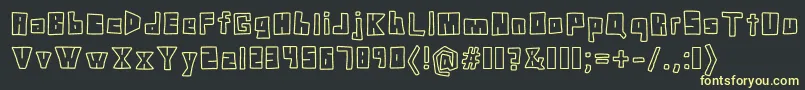 DoodleDigit Font – Yellow Fonts on Black Background