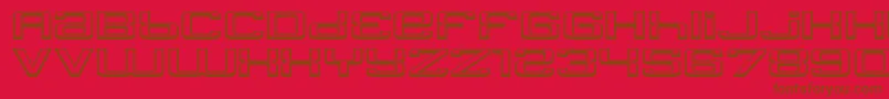 Yadou Font – Brown Fonts on Red Background